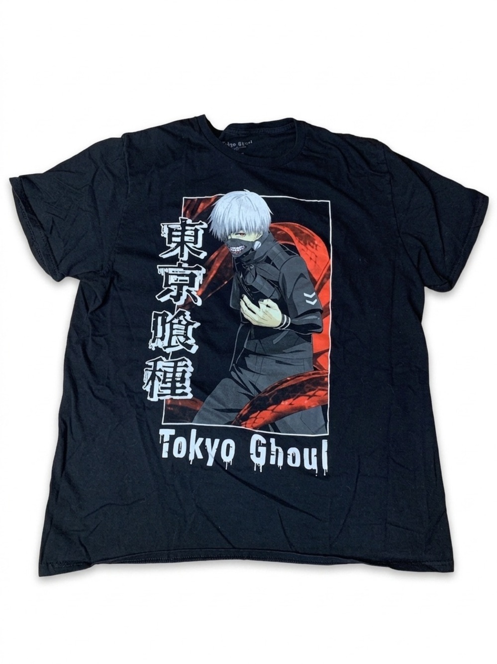 Tokyo Ghoul Ken Kaneki Graphic T-Shirt Black Size Large